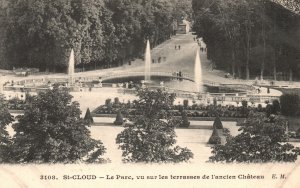 Vintage Postcard 1910's Le Parc de Saint Cloud Les Terrasses Paris France FR