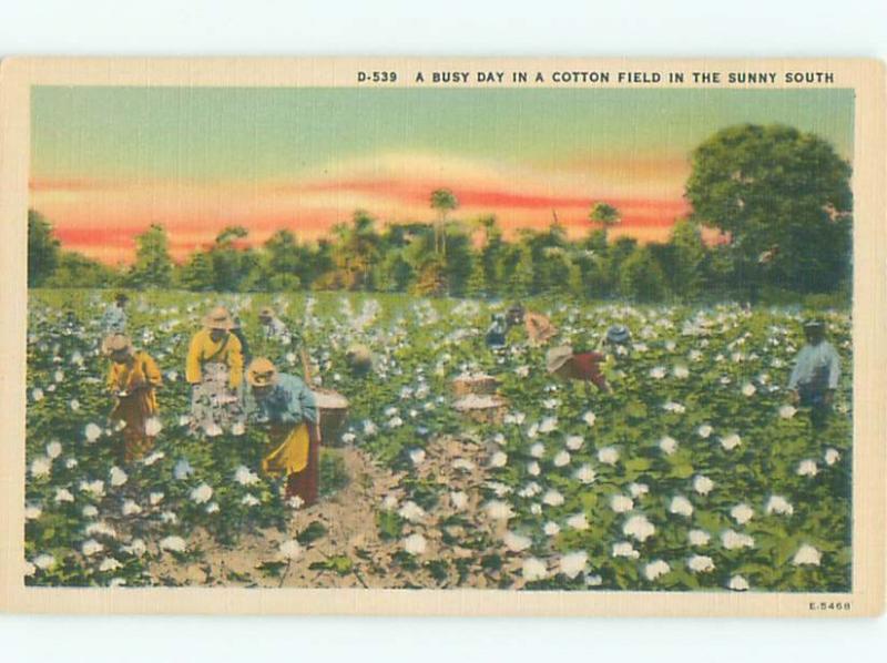 Linen Black Americana WORKING ON FARM FIELD AC0517