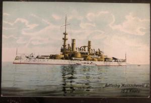 Mint USA Color Picture Postcard USS Massachusetts BattleShip BB 2