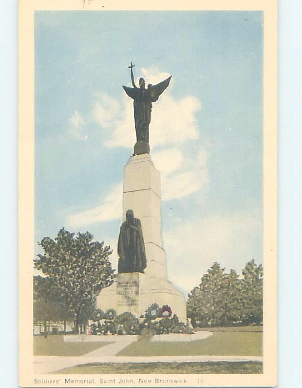 Unused 1930's SOLDIERS MEMORIAL St. John New Brunswick NB F2428