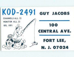 Pre-1980 RADIO CARD - CB HAM OR QSL Fort Lee New Jersey NJ AH0557