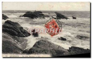 Old Postcard Quiberon Cote Sauvage