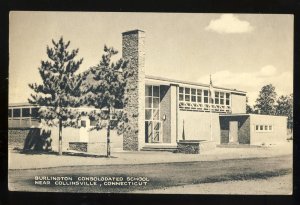 Collinsville, Connecticut/CT Postcard, Burlington School, 1955!