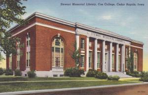 Stewart Memorial Library - Coe College - Cedar Rapids, Iowa - pm 1945 - Linen