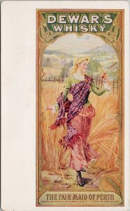 Dewar's Whisky The Fair Maid of Perth Unused Advertising Postcard H2