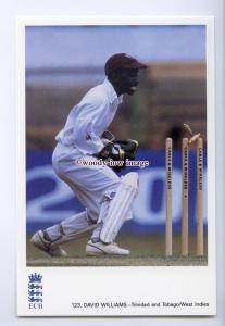 su3509 - Int.Cricketer - David Williams, Trinidad & Tobago/West Indies- postcard