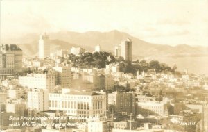 RPPC Postcard; San Francisco, Russian Hill, Mt. Tamalpais in background Zan 1171