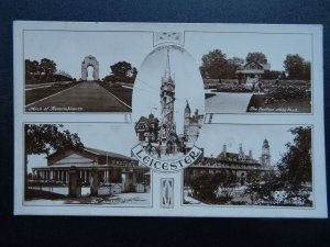 Leicester 5 Image Multiview - Old RP Postcard by Campbell Series