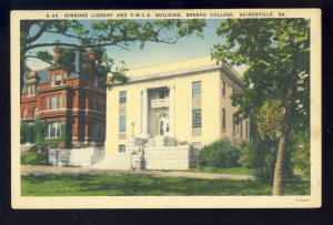 Gainesville, Georgia/GA Postcard, Simmons Library & YWCA, Brenau College