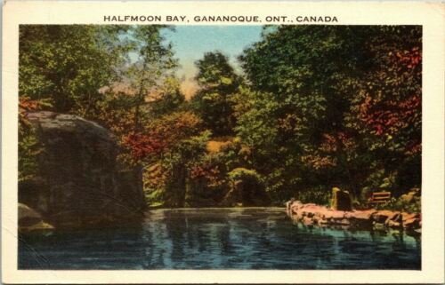 Halfmoon Bay Gananoque Ontario Canada WB Postcard Valentine VTG UNP Unused