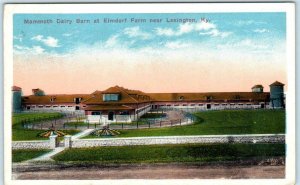 ELMDORF FARM near LEXINGTON, KY ~ Mammoth Dairy Barn  ca 1920s Postcard