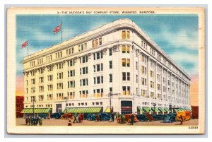 Hudson Bay Company Store Winnipeg Manitoba Canada Linen Postcard N22