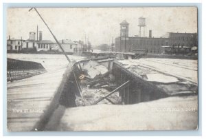 c1910's Flood Town Street Bridge Columbus Ohio OH Unposted Antique Postcard