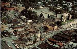 Aerial View of Crowds During Bevo Day Festival St Louis MO Vintage Postcard Z20
