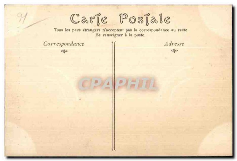 Old Postcard Etampes Notre Dame Church portall
