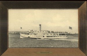 Block Island RI Steamer Boat Shinnecock c1910 Postcard