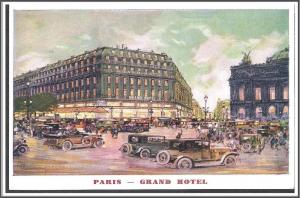 France Paris Grand Hotel Postcard
