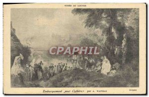 Old Postcard Louvre Museum Embarkation for Cythera Watteau