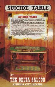 Nevada Virginia City Delta Saloon Suicide Table