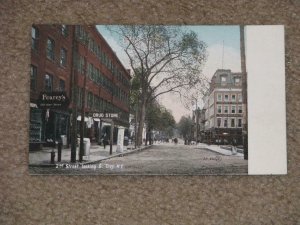 2nd Street Looking South, Troy, N.Y.,  unused vintage card