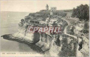 Old Postcard Meschers Caves and Cliff