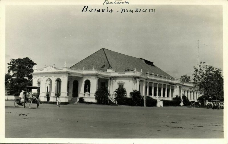 indonesia, JAVA WELTEVREDEN, Schouwburg Theatre (1935) RPPC Postcard