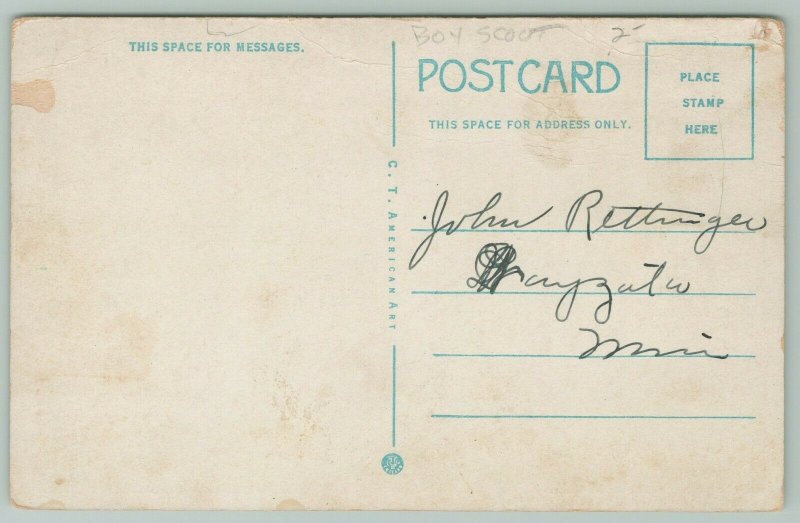 Fairfield Iowa~Diving Platform @ Boy Scout Swimming Pool~c1910 Postcard