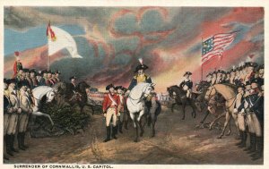 Vintage Postcard 1910's Surrender Of Cornwallis U. S. Capitol Painting Artwork