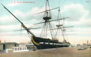 Vintage Postcard 1910's US Ship Constitution Old Ironsides Boston, Massachusetts