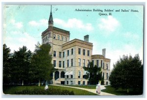 c1910's Administration Building Soldier's & Sailor's Home Quincy IL Postcard