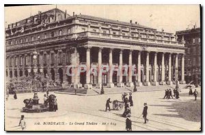 Old Postcard Bordeaux Grand Theater BR