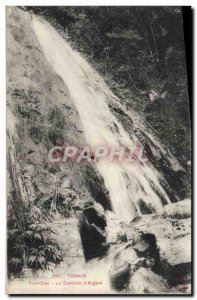 Old Postcard Tonkin Tem Dao Cascade D & # 39Argent