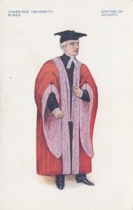 Cambridgeshire Postcard- Cambridge University Robes - Doctor of Divinity RS23380