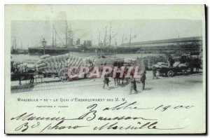 Old Postcard Marseille Quai Boarding of M Boats