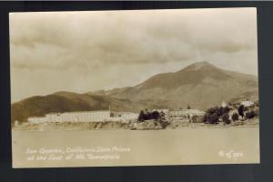 Mint San Quentin State Prison California RPPC Postcard USA Mt Tamalpais View