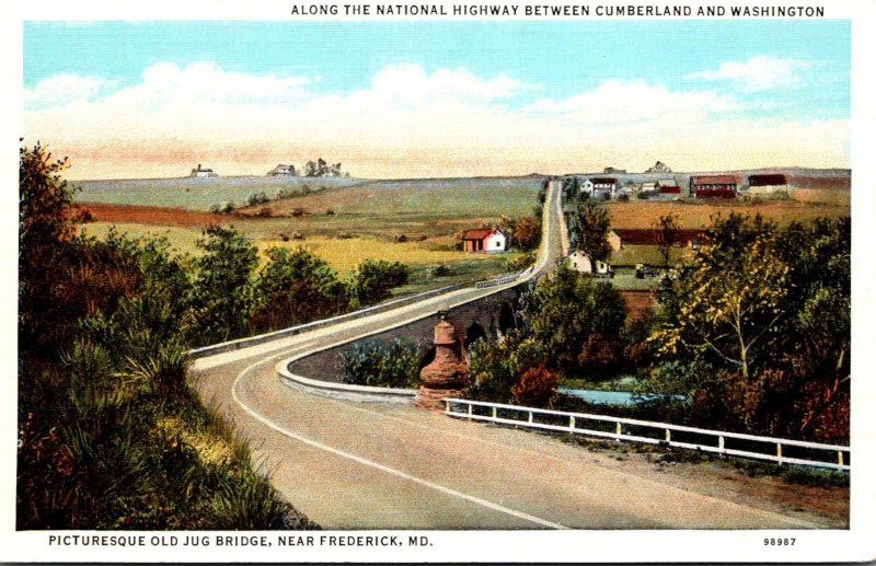 Maryland Frederick Historic Jug Bridge On National Highway Curteich