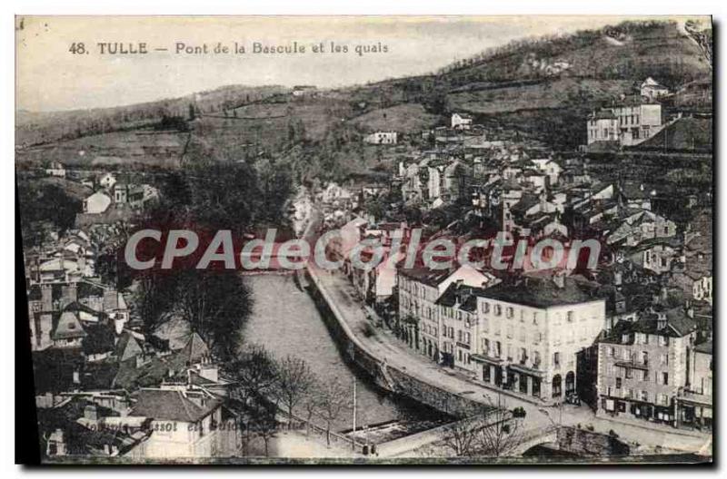 Postcard Tulle Old Bridge On The Switch And The Quays