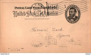 US Postal stationery 1c Lynn to Tyrone