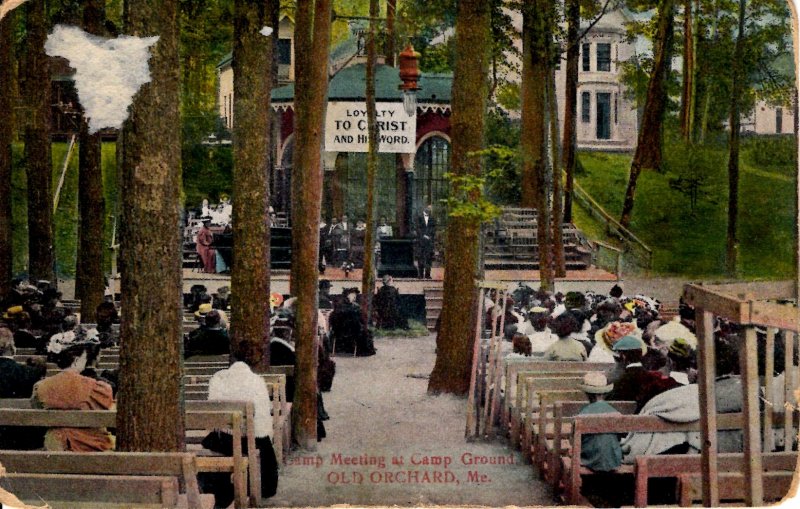 Old Orchard, Maine - A camp meeting at the Camp Ground - c1908