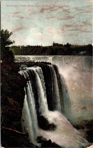 Horseshoe Falls Goat Island Niagara Falls Waterfall Davenport Iowa Postcard WOB 