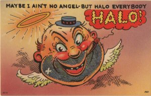 bum postcard: Maybe I Ain't No Angel (Waycross, HA)