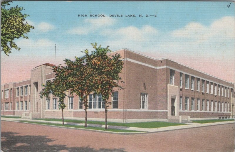 Postcard High School Devils Lake ND North Dakota