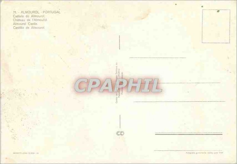 Postcard Modern Almourol Castle Portugal