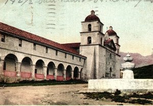 1905 SANTA BARBARA CALIFORNIA MISSION EARLY UNDIVIDED POSTCARD 41-283