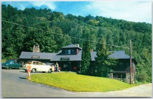 VINTAGE POSTCARD TRADING POST AND U.S. POST OFFICE AT CANDLEWOOD LAKE CONN