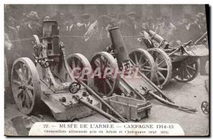 Old Postcard Militaria Paris Musee de l & # 39armee German Crapouillots taken...
