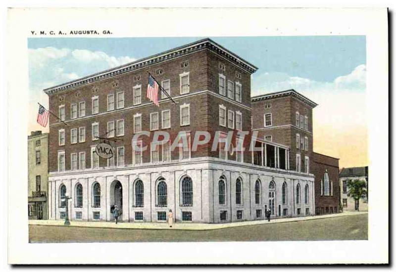 Old Postcard Y M C A Ga Augusta Richmond County Court House