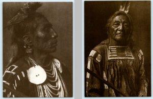 2 Postcards EDWARD CURTIS Repros MEDICINE CROW & SITTING ELK Native American 4x6