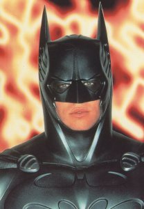 Batman Bruce Wayne Forever Film Movie Rare Fire Postcard