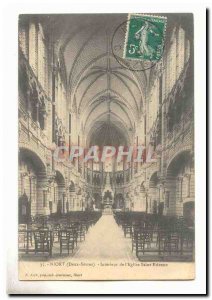 Niort Old Postcard Interior of St. Stephen & # 39eglise